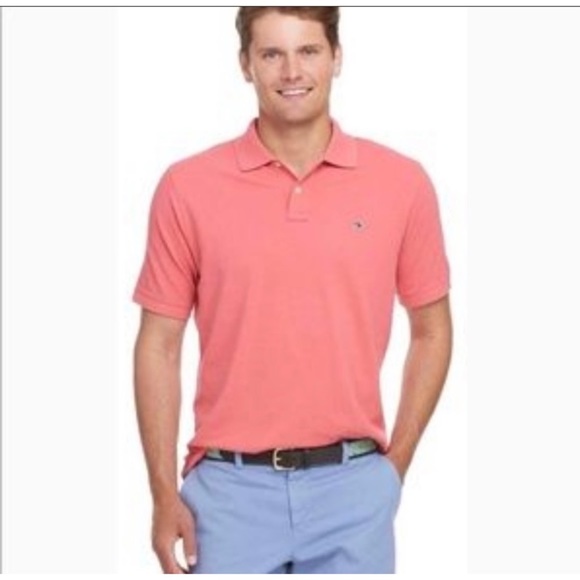 Vineyard Vines Classic Polo In Salmon 